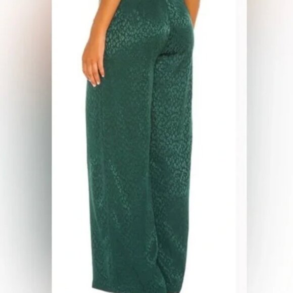 L*Space Harlow Pant In Ultramarine Emerald Green Leopard Print Size 2 - Picture 5 of 11